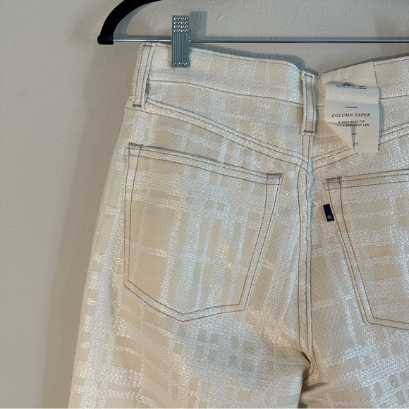 NWT Levi’s Made and Crafted in Italy Women’s taper leg plaid pants 25W x 27L - Picture 4 of 9